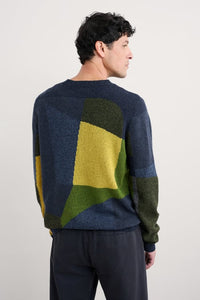 Seasalt Men's Carn Gloose Jumper in Gorse Multi
