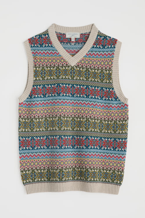 Seasalt Men's Kitto Vest in Twigs Kingfisher