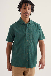 Men's Keneder Short Sleeve Shirt in Pendarves Atlantic