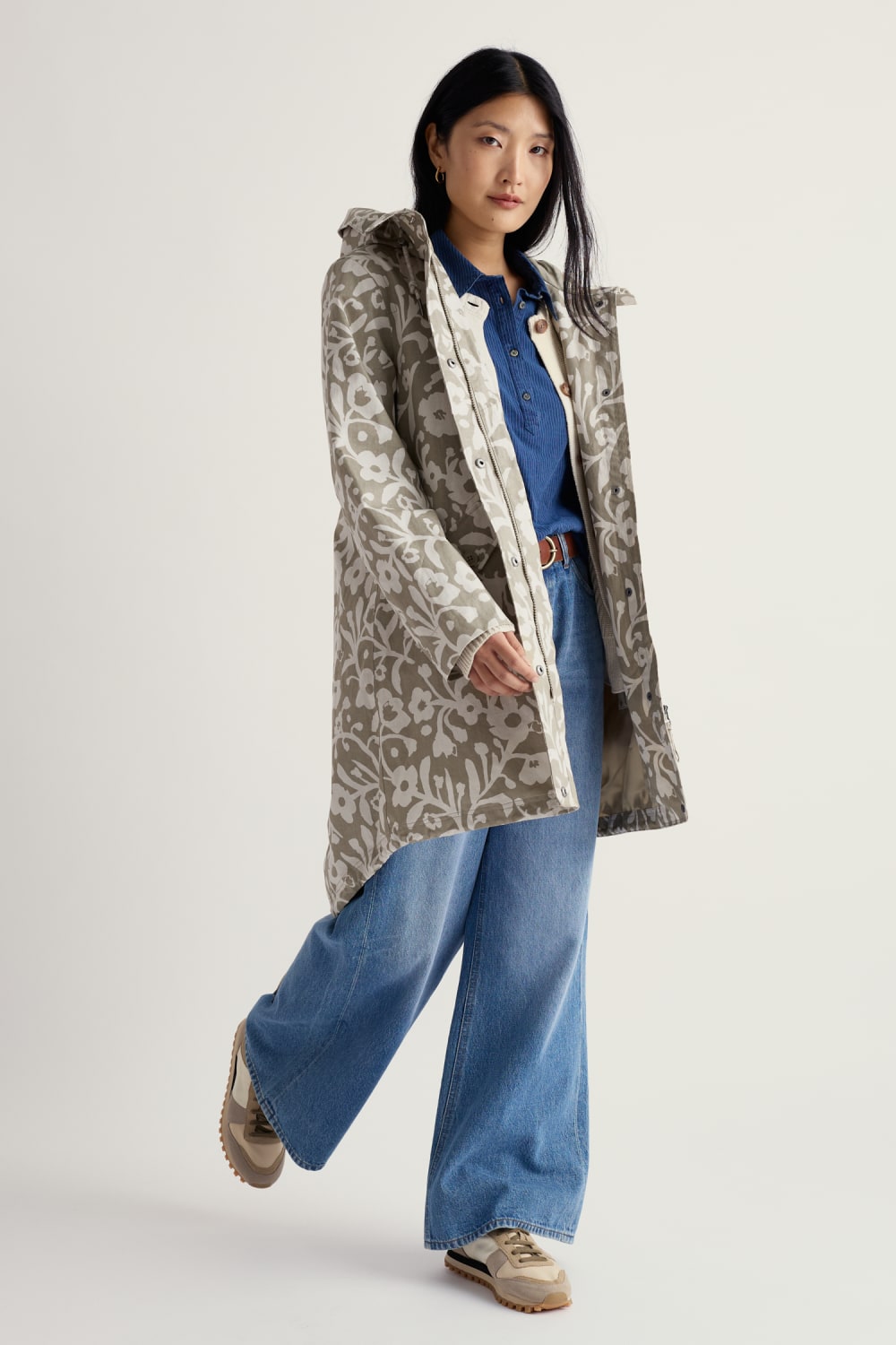 Seasalt Seafaring Coat in Blotted Anemone Seed