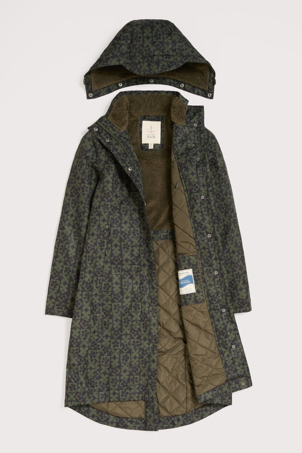 Janelle Waterproof Coat in Clay Stamp Highland
