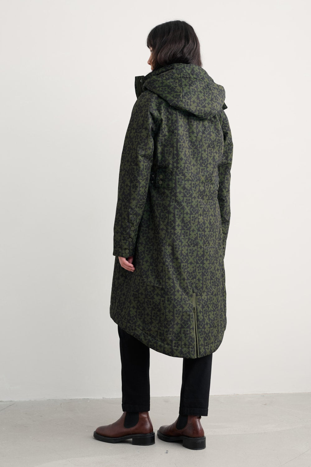 Janelle Waterproof Coat in Clay Stamp Highland
