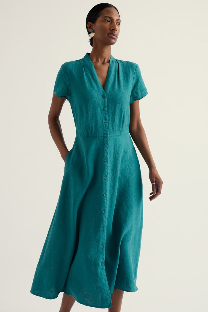 Seasalt Carved Wood Dress in Deep Dive