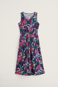 Belle Dress in Canna Leaves Chalk