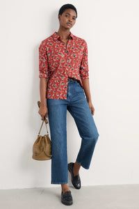 Seasalt Larissa Shirt in Artist Camellia Red Sail