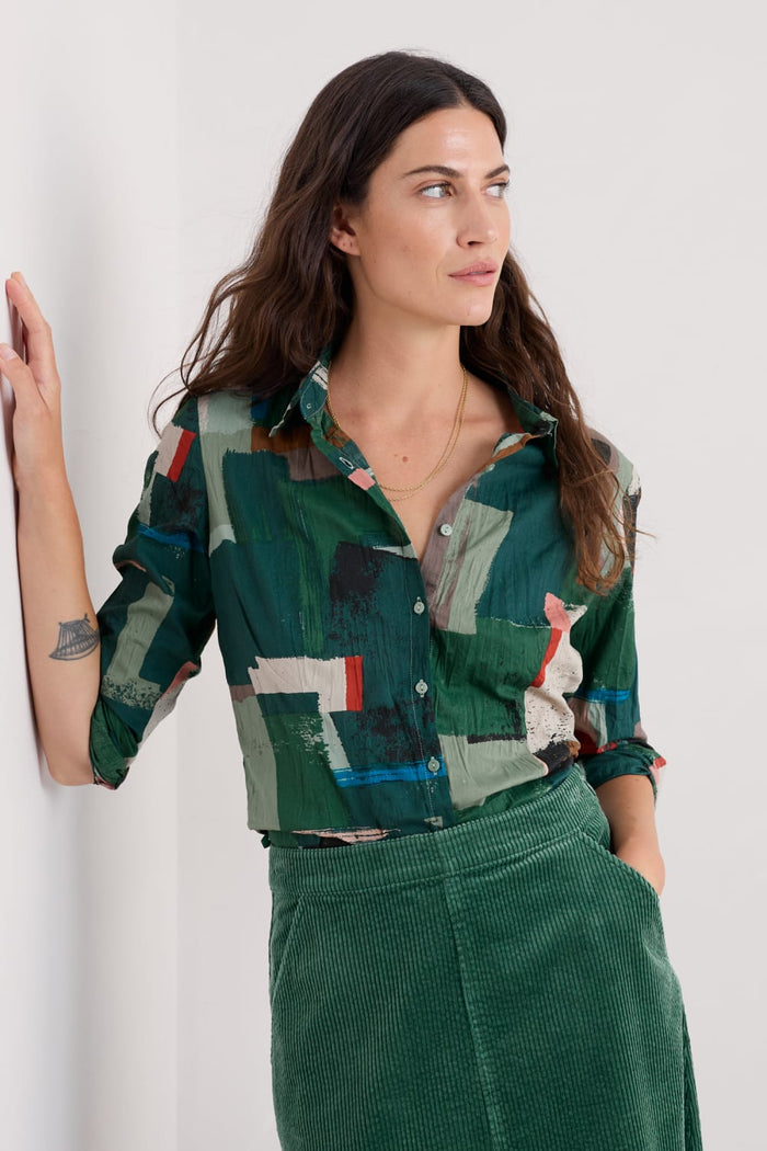 Seasalt Larissa Shirt in Aerial Field Coppice