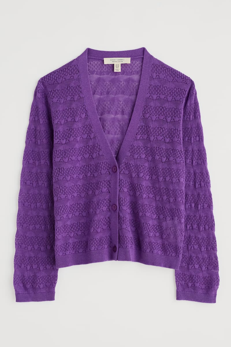 Sweet Day Cardigan in Pansy