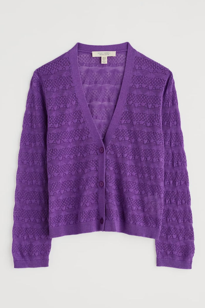 Sweet Day Cardigan in Pansy