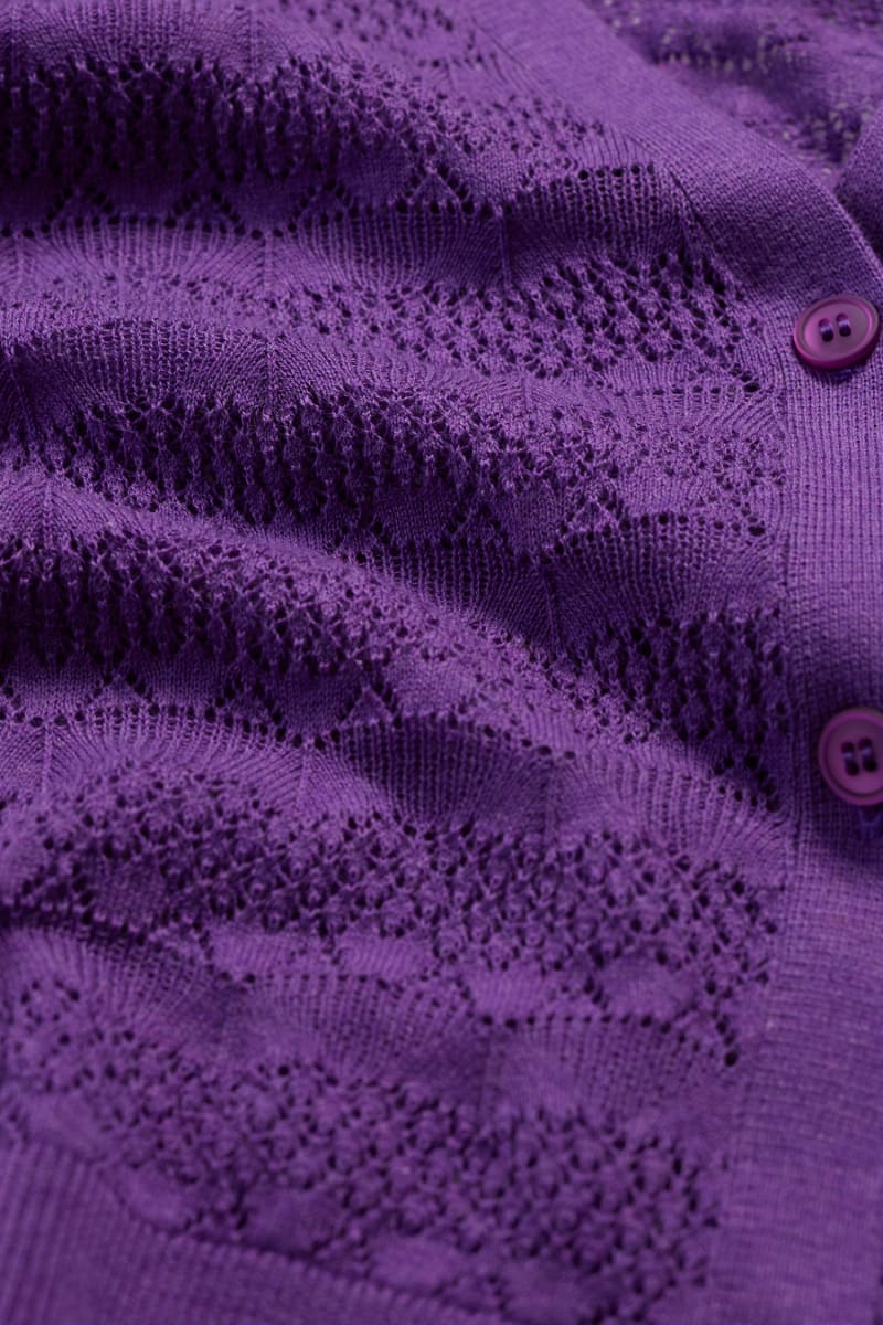 Sweet Day Cardigan in Pansy