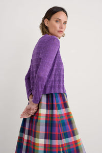 Sweet Day Cardigan in Pansy