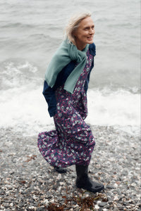 Veronica Short Sleeve Dress in Blotted Anemone Spring Heather
