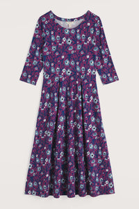 Veronica Short Sleeve Dress in Blotted Anemone Spring Heather