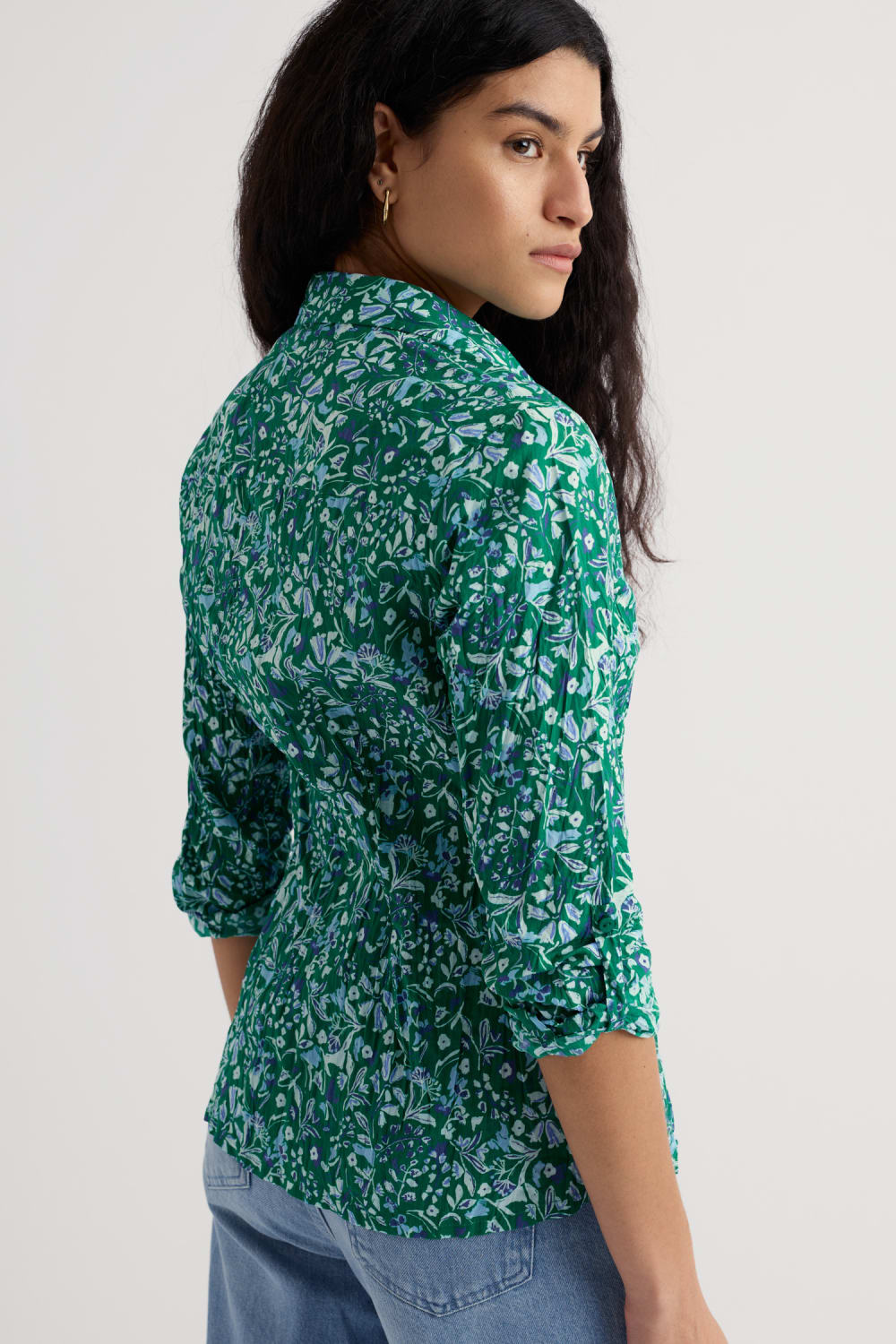 Seasalt Larissa Shirt in Woodland Floral Dark Stem