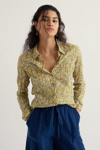 Seasalt Larissa Shirt in Inky Botanical Tansy