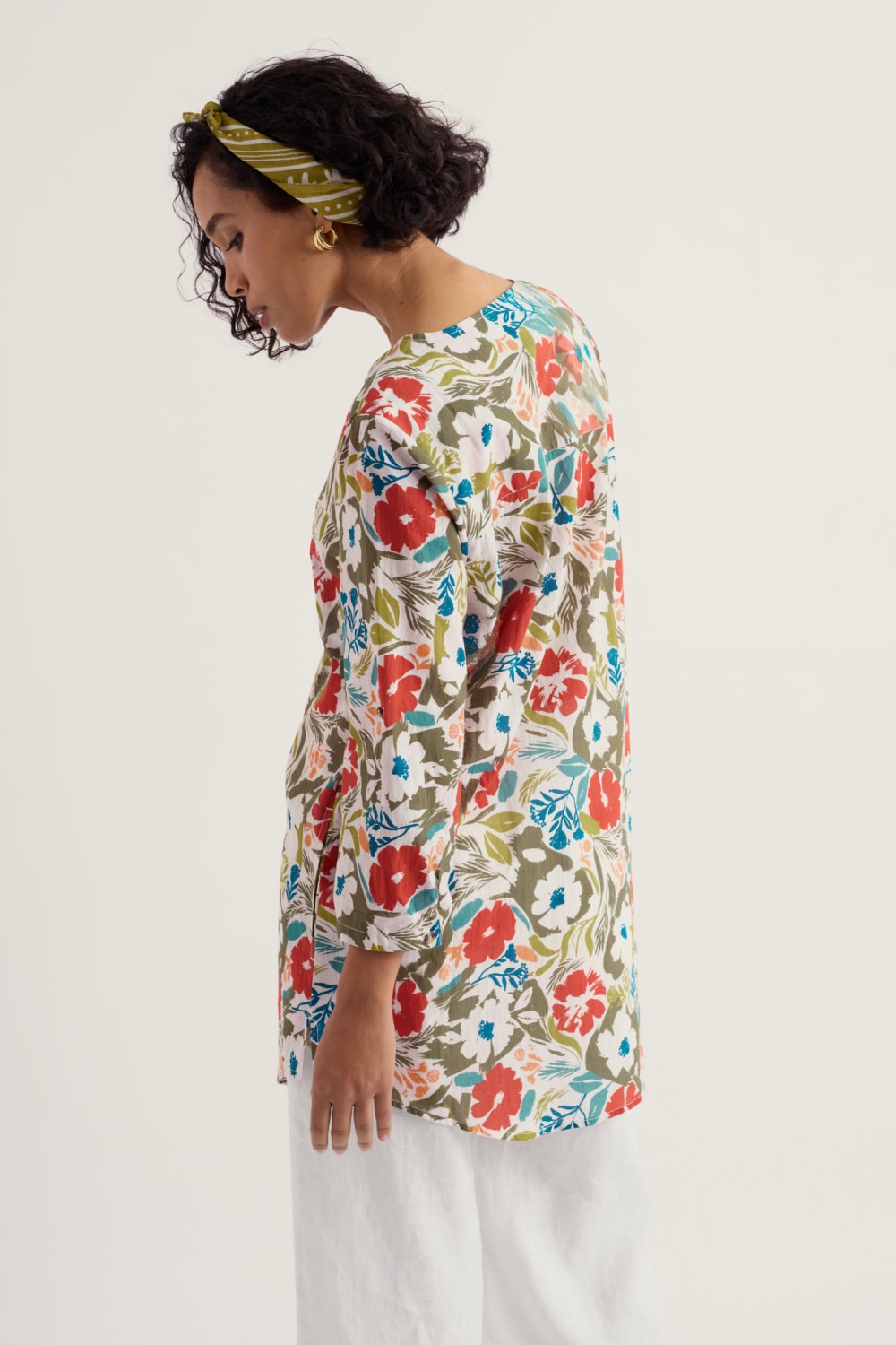 Op Art Tunic in Summer Shadows Chalk
