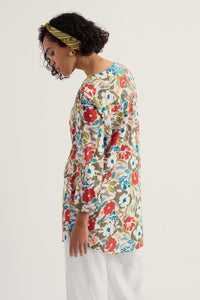 Op Art Tunic in Summer Shadows Chalk