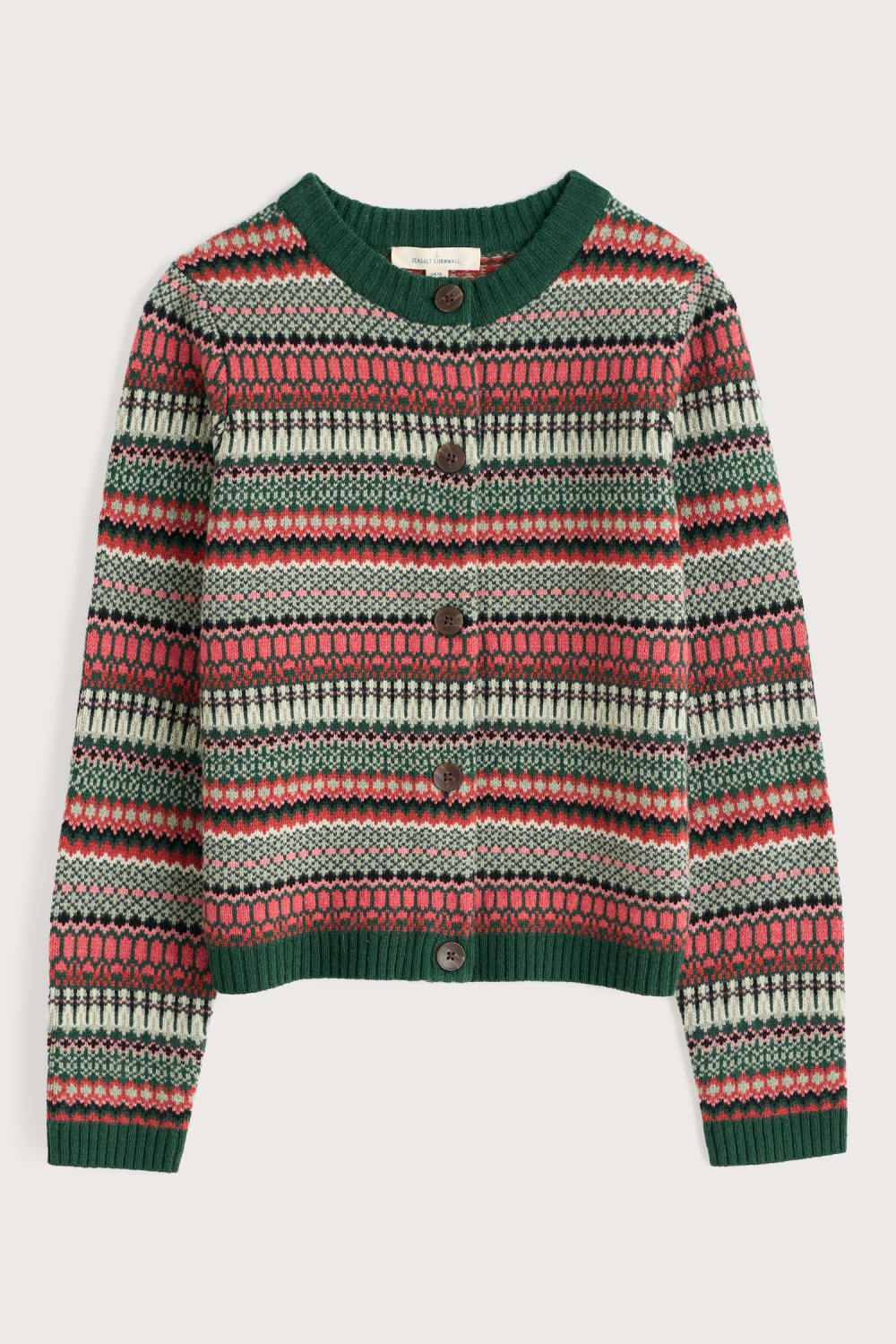 Percella Cove Cardigan in Weaving Needle Dark Forage Mix