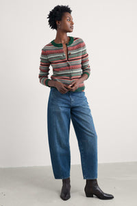 Percella Cove Cardigan in Weaving Needle Dark Forage Mix