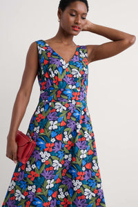 Sky Beyond Dress in Crayon Floral Maritime