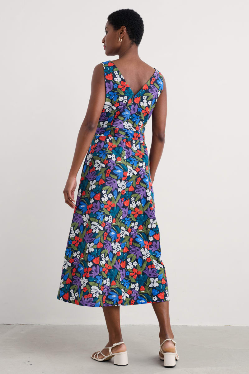 Sky Beyond Dress in Crayon Floral Maritime