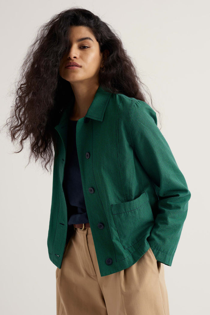 Carnon Downs Jacket in Forest Garden Spring Green