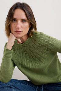Seasalt Stone Chat Jumper in Moss