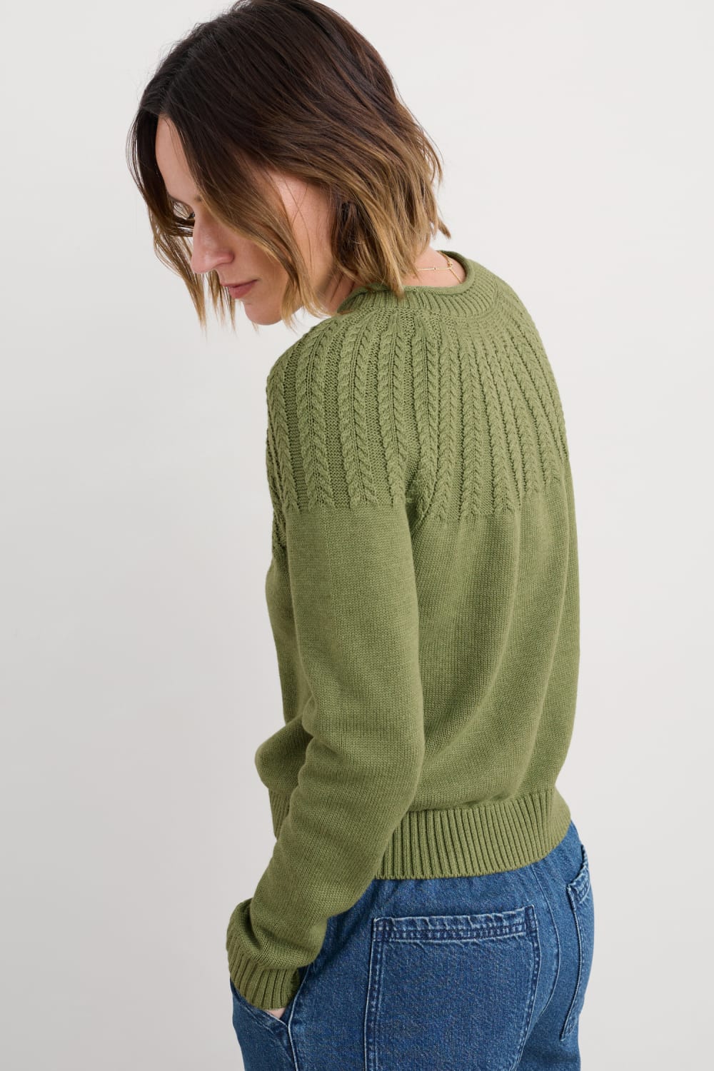 Seasalt Stone Chat Jumper in Moss
