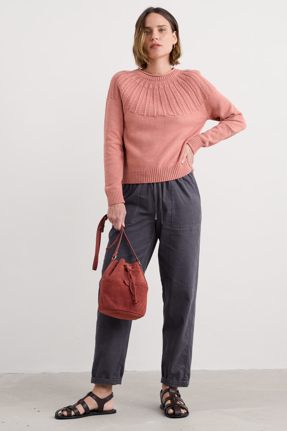 Seasalt Stone Chat Jumper in Dusty Rose