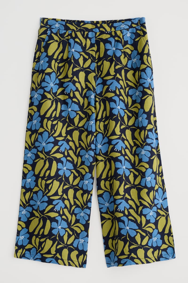 Seasalt Peaceful Haven Culottes in Leafy Floral Maritime