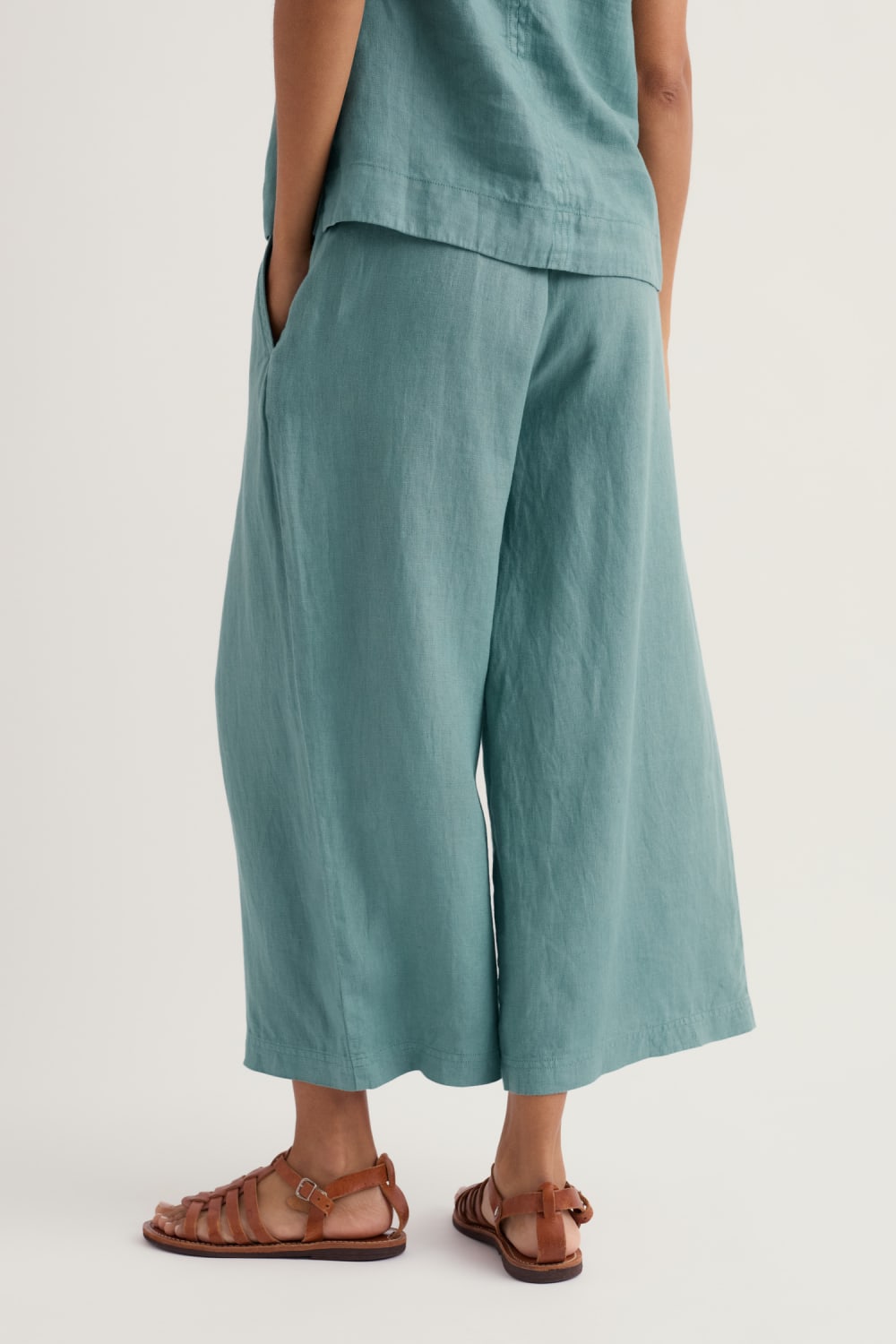 Merrivale Linen Culottes in Sardine