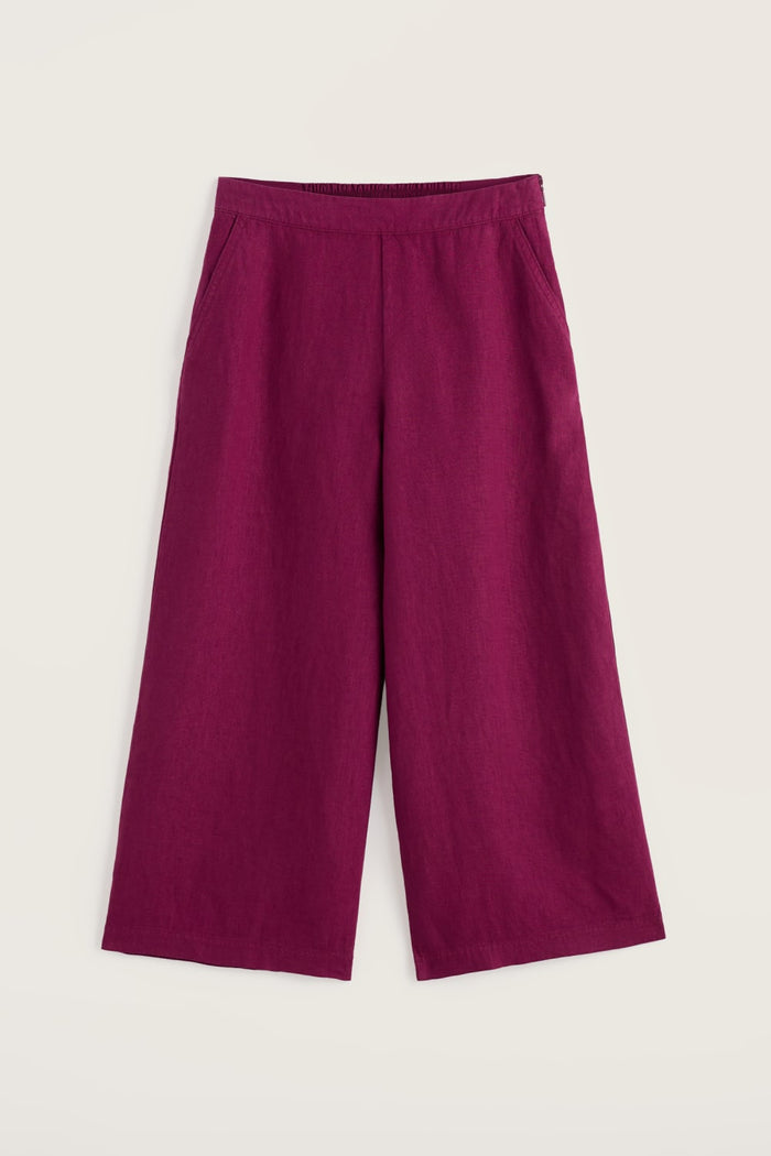 Merrivale Linen Culottes in Dark Freesia