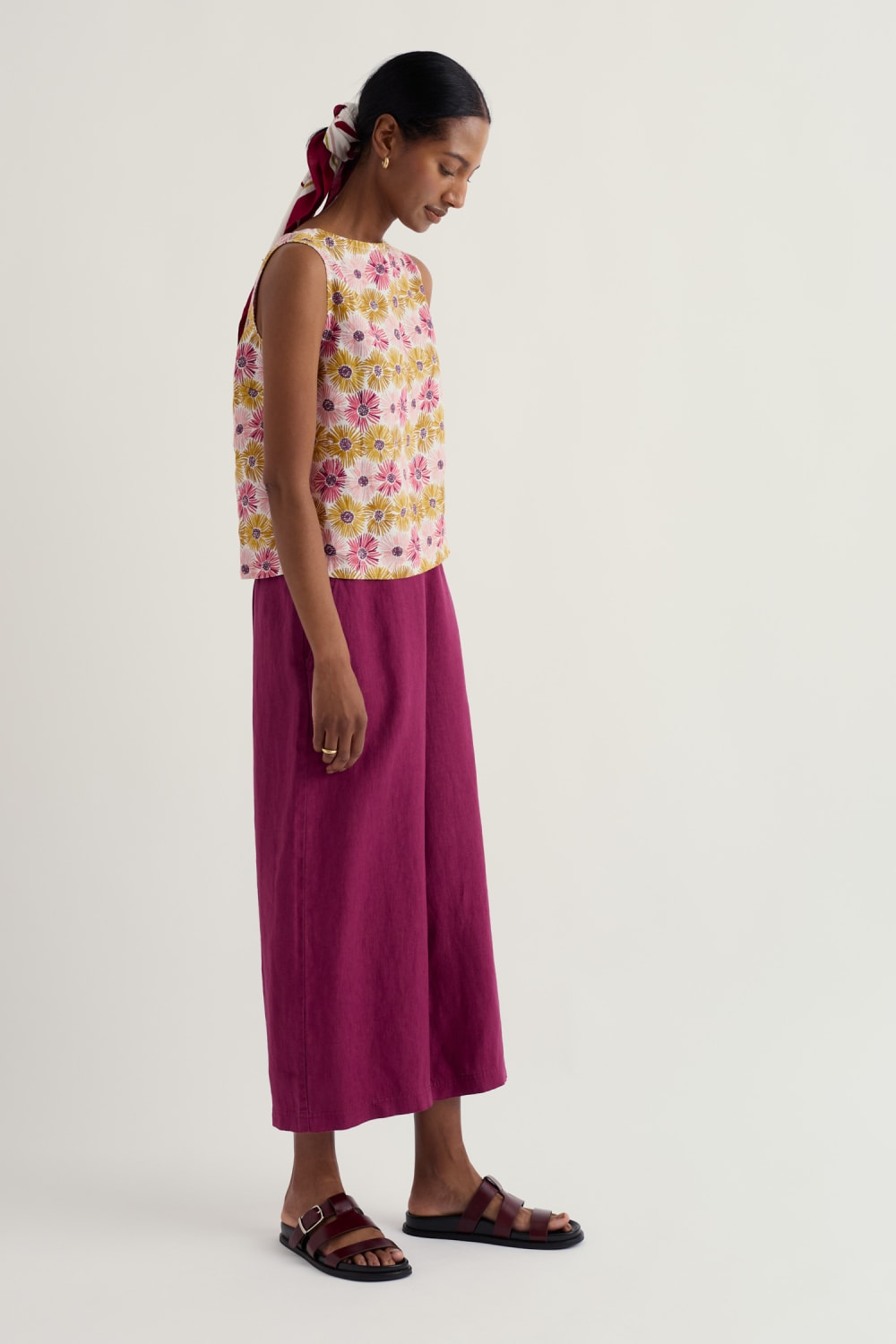 Seasalt Colour Study Top in Painted Asters Chalk