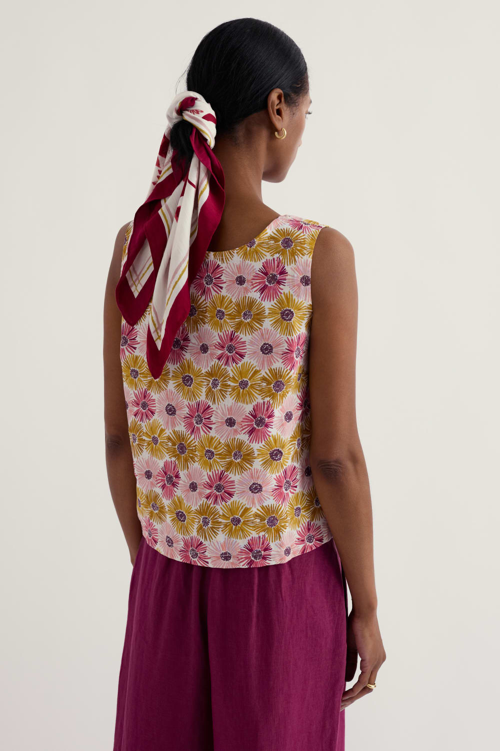 Seasalt Colour Study Top in Painted Asters Chalk