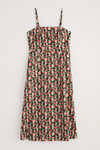 Madern Dress in Table Flowers Dark Citron