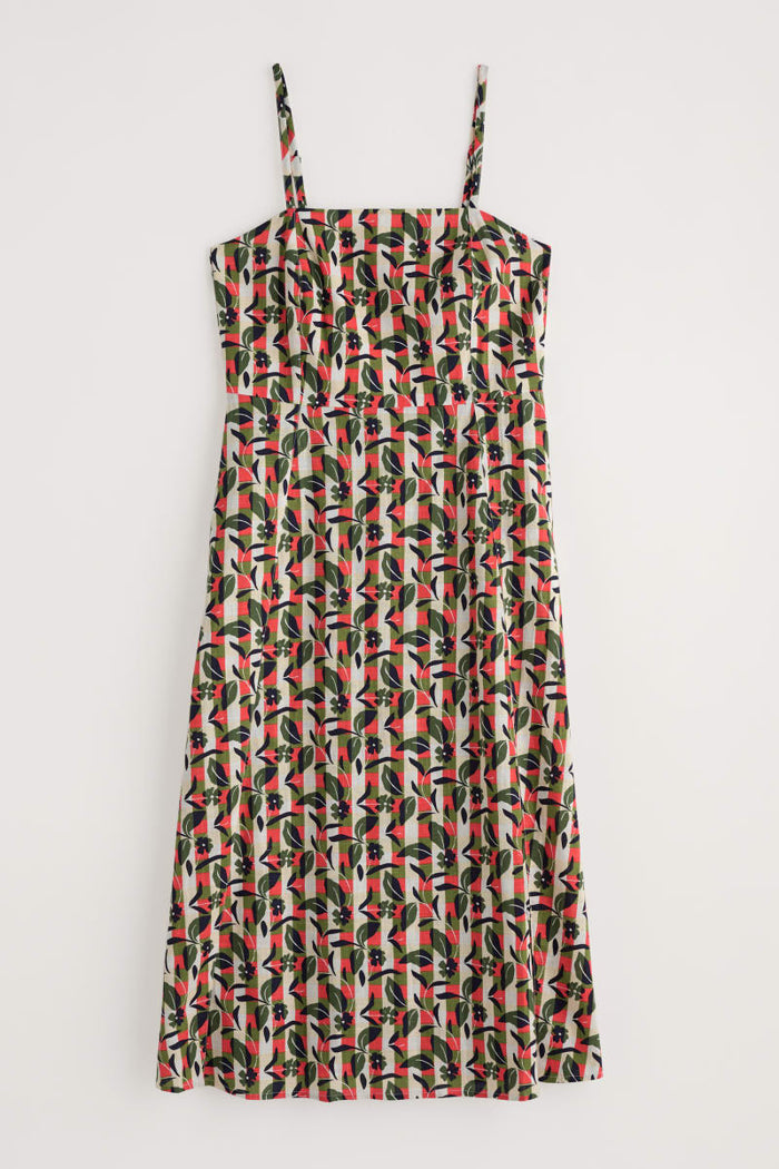 Madern Dress in Table Flowers Dark Citron