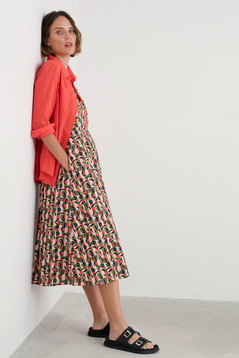 Madern Dress in Table Flowers Dark Citron