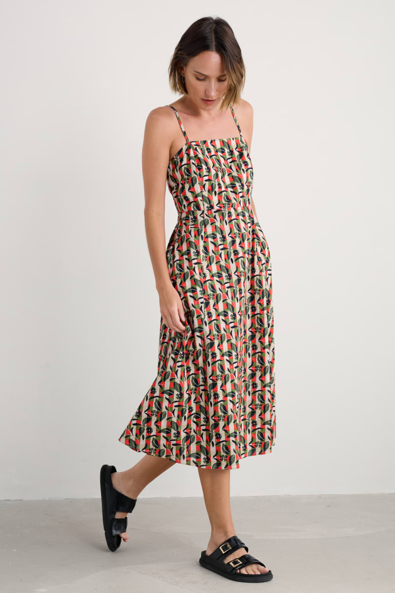 Madern Dress in Table Flowers Dark Citron
