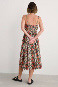 Madern Dress in Table Flowers Dark Citron