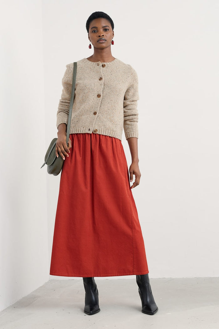 Seasalt Mevagissey Skirt in Dark Cinnamon
