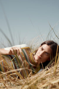 Seasalt Cove Cottage Knitted Vest in Carved Relief Pear Multi
