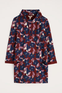 Seasalt Formative Brushed Back Jersey Tunic in Macro Flower Burgundy