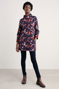 Seasalt Formative Brushed Back Jersey Tunic in Macro Flower Burgundy