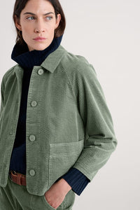 Seasalt Ocean Mist Cord Jacket in Dusky Green