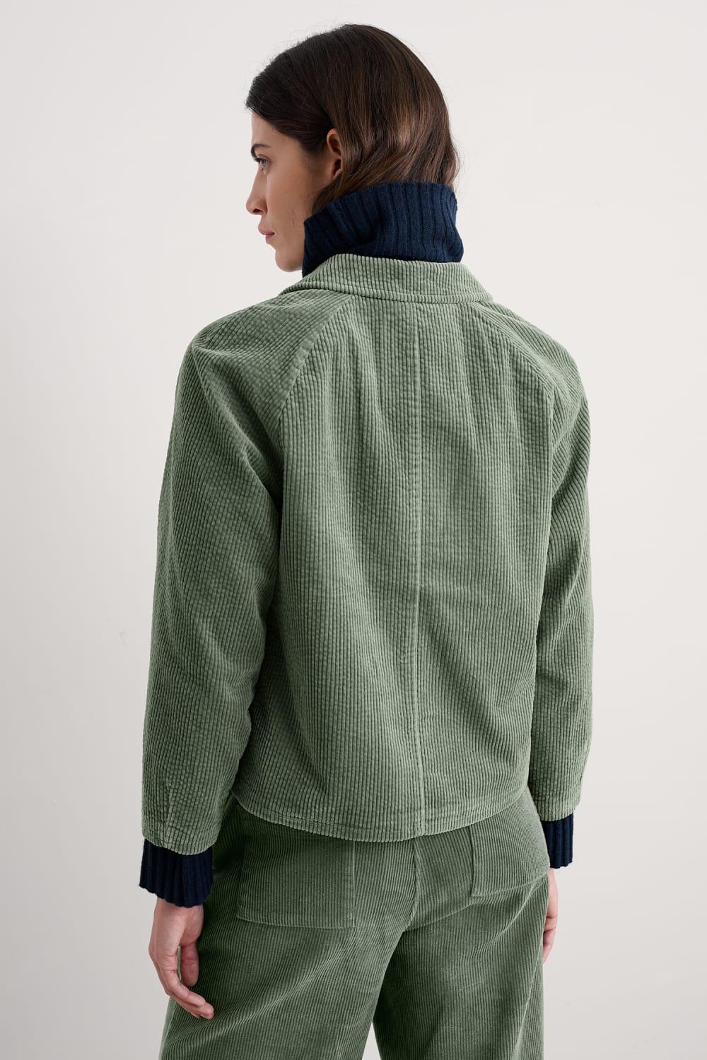 Seasalt Ocean Mist Cord Jacket in Dusky Green
