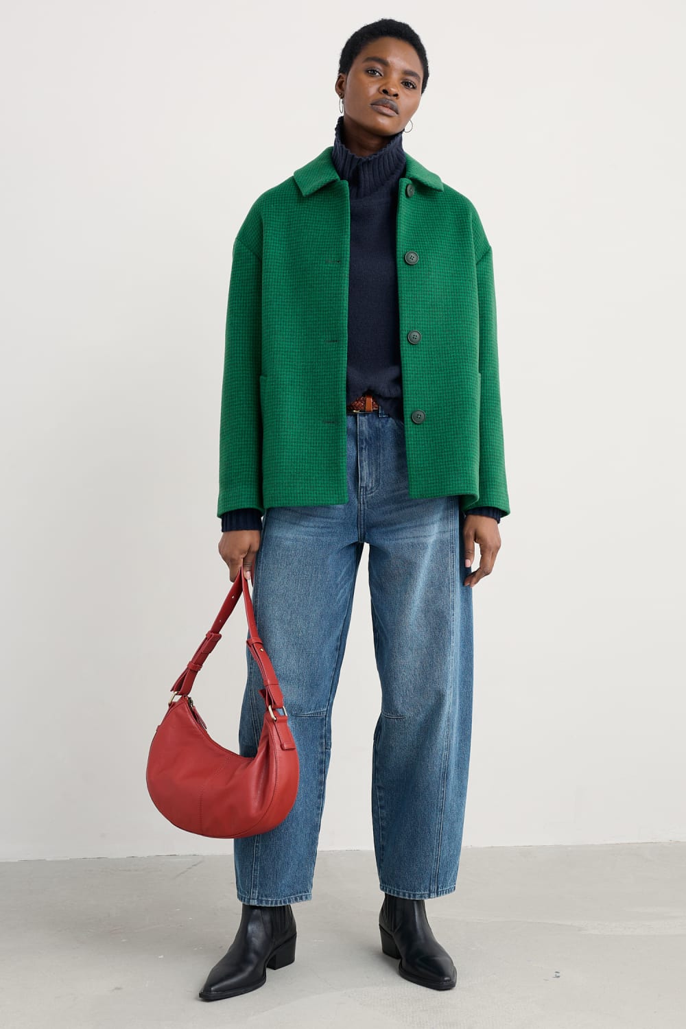 Seasalt Beamwind Winter Coat in Puppy Tooth Glade
