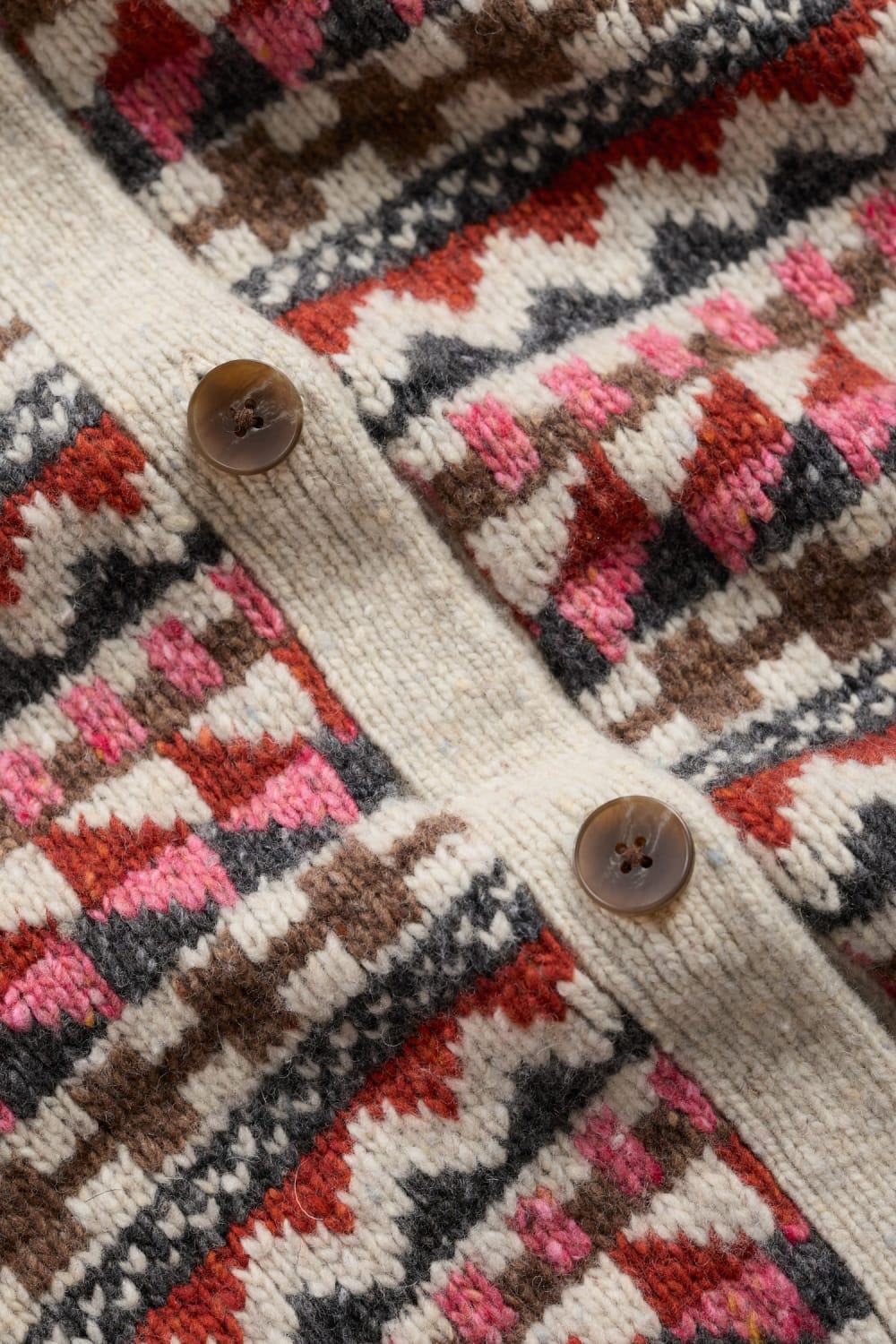 Seasalt Dawson Pick Fair Isle Vest in Zig Zag Geo Aran Red Sail