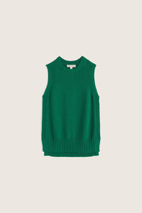 Redstart Knitted Vest in Dark Stem
