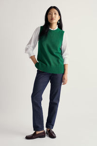 Redstart Knitted Vest in Dark Stem