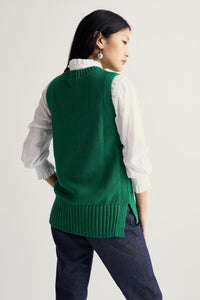 Redstart Knitted Vest in Dark Stem