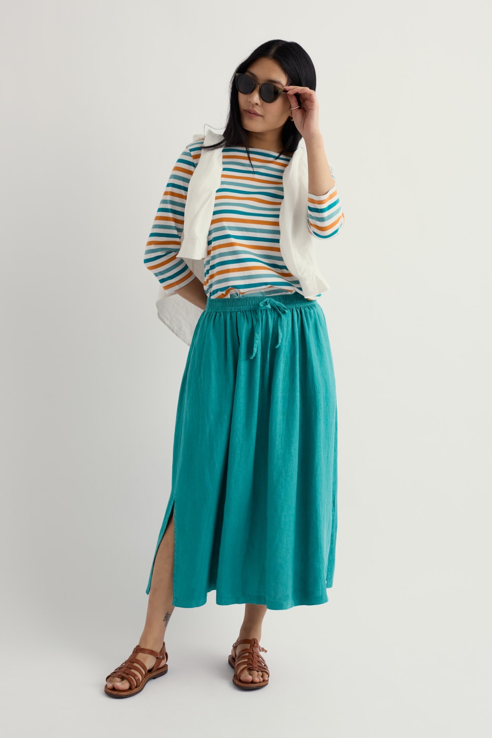 Seasalt Sailor Top in Tri Mini Cornish Deep Dive